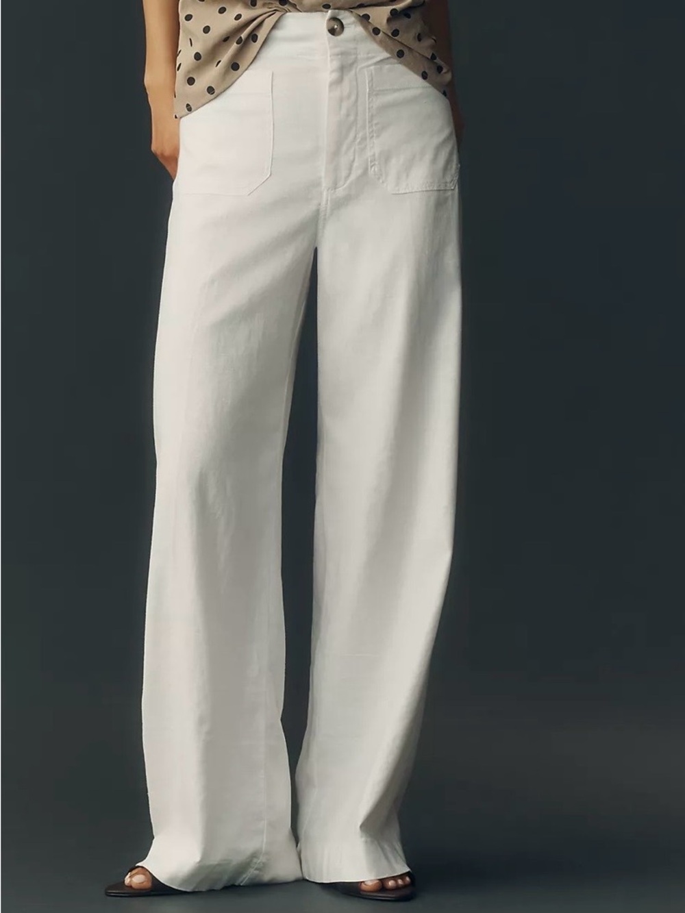 Maeve The Collette White Wide Leg Pants